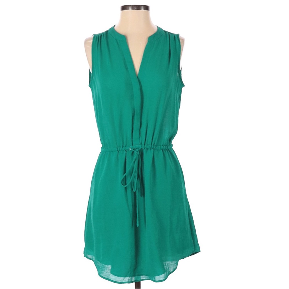 GAP Sleeveless Shirt Dress in Scuba Green